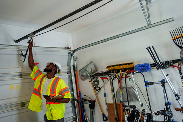Professional Garage Door Panel Replacement technician working in Livingston, CA